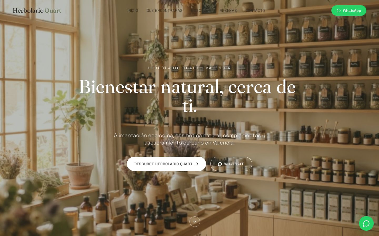 Web de Herbolario Quart — Herbolario