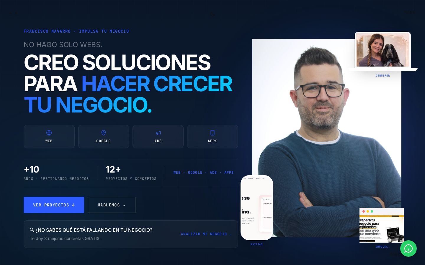 Web de Portfolio Francisco Navarro — Proyecto personal · Portfolio