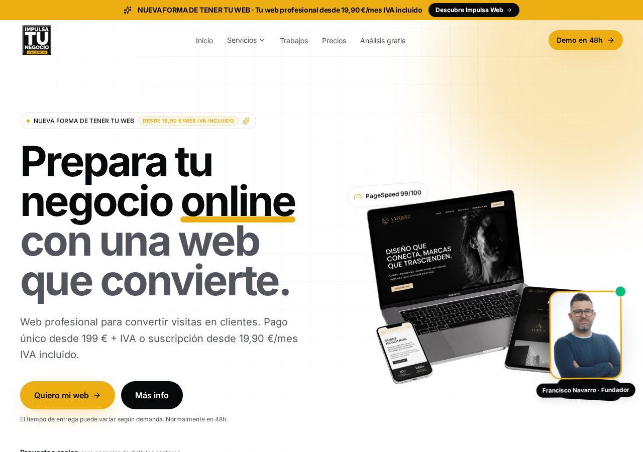 Web de Impulsa Tu Negocio Valencia — Proyecto propio