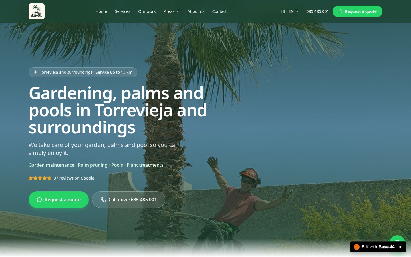 Web de All For Garden — Jardinería