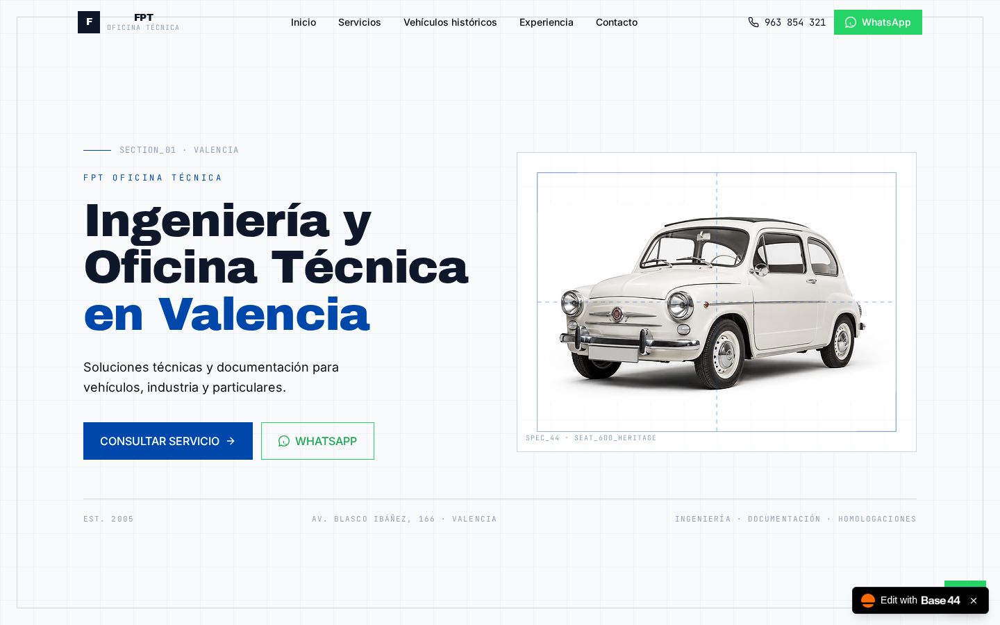 Web de FPT Oficina Técnica — Ingeniería · Oficina técnica