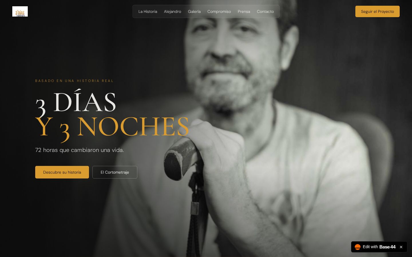 Web de 3 Días y 3 Noches — Proyecto audiovisual