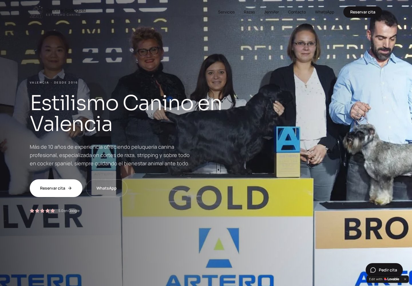 Proyecto web de Jennifer Estilismo Canino