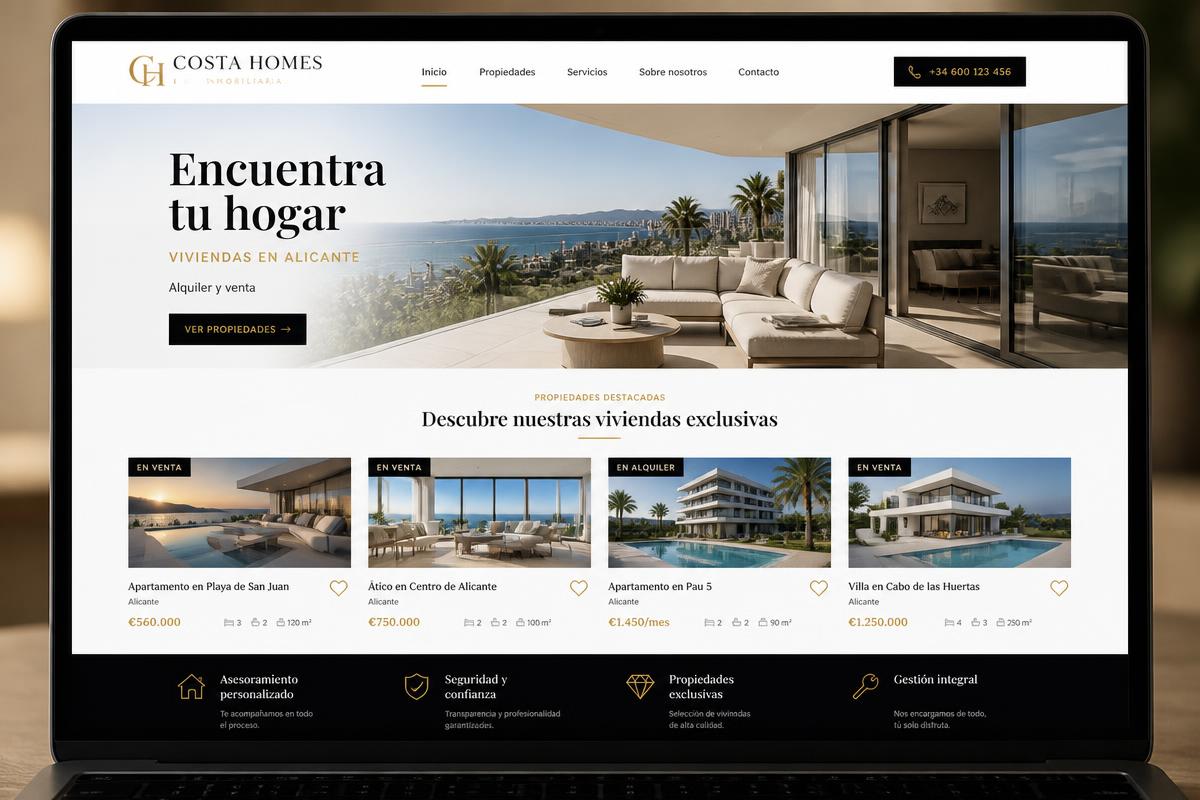 Web de Costa Homes — Inmobiliaria