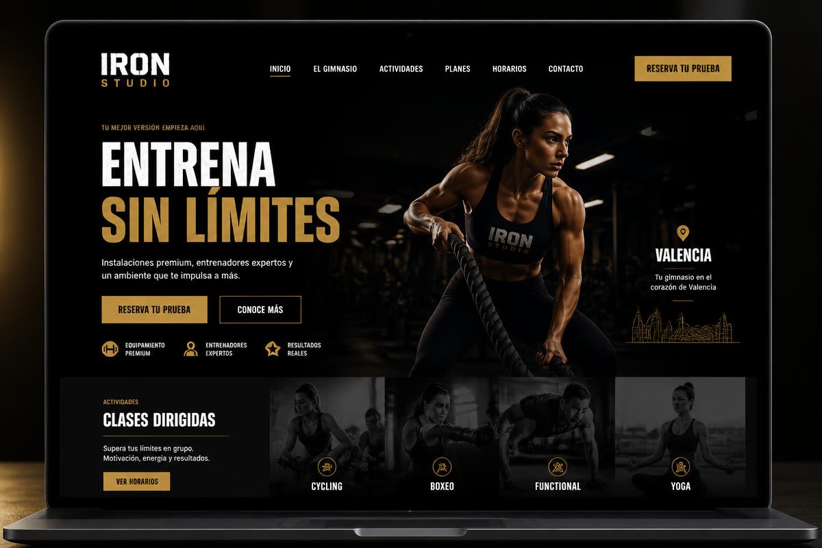 Web de Iron Studio — Gimnasio