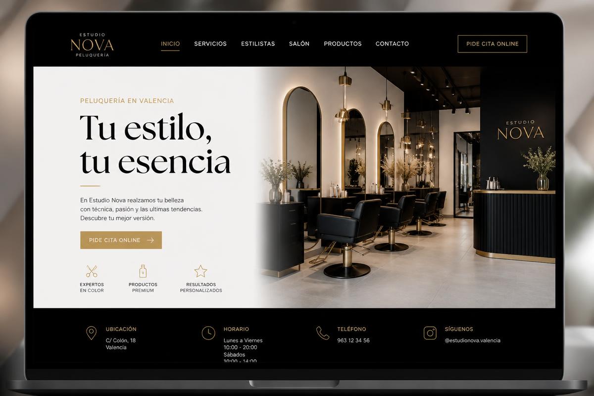 Web de Estudio Nova — Peluquería