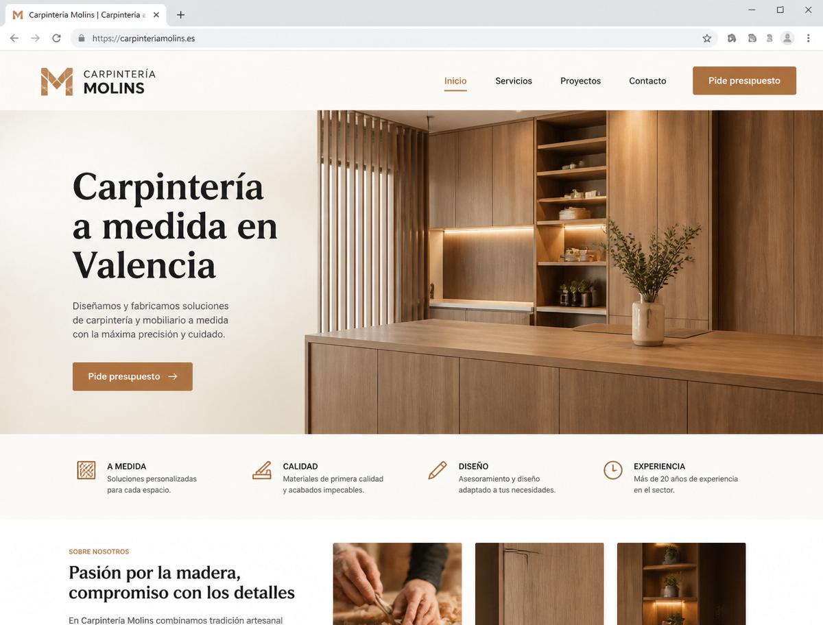 Web de Carpintería Molins — Carpintería